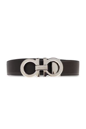 ベルト FERRAGAMO Woman Belt Grey 230359 STONE CLAY Gancini reversible leather belt in beige - Ferragamo | Mytheresa